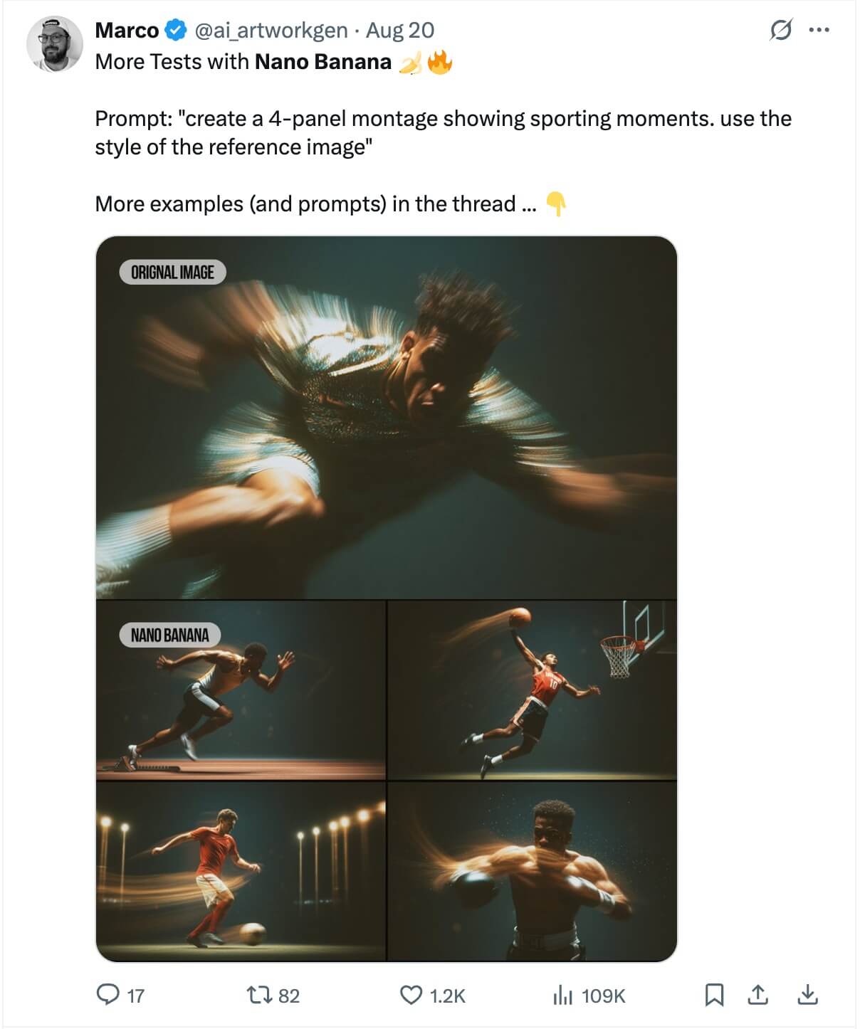 Marco의 스포츠 순간 몽타주