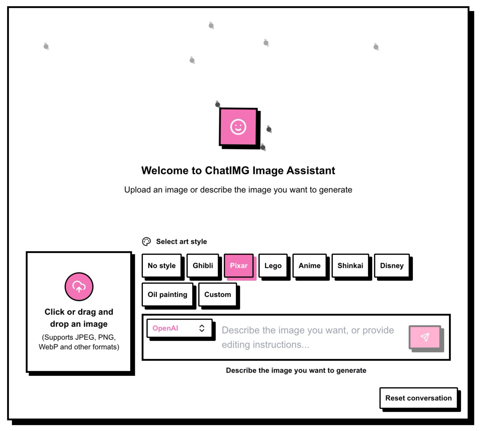 Style selection interface