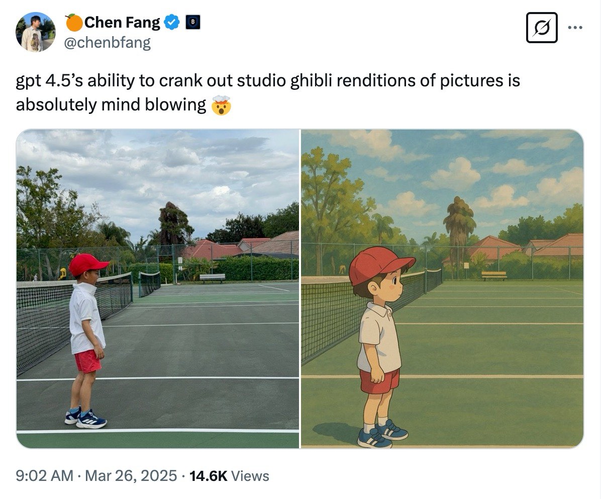 GPT-4o Ghibli style generation example